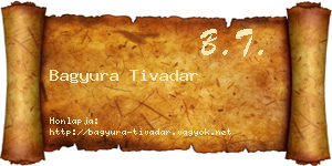 Bagyura Tivadar névjegykártya