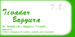 tivadar bagyura business card